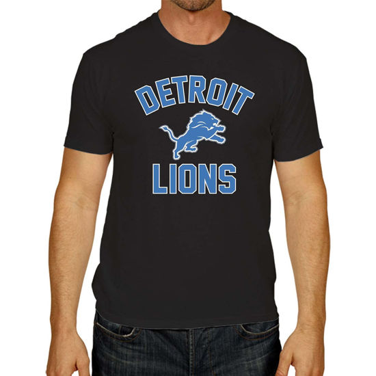 Picture of Team Fan Apparel NFL Adult Gameday T-Shirt - Cotton Blend - Tagless - Semi-Fitted - Unleash Your Team Spirit During Game Day (Detroit Lions - Black, Adult Medium)