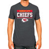 Picture of Team Fan Apparel NFL Adult Team Block Tagless T-Shirt - Cotton Blend - Charcoal - Perfect for Game Day - Comfort and Style (Kansas City Chiefs - Black, Adult Medium)