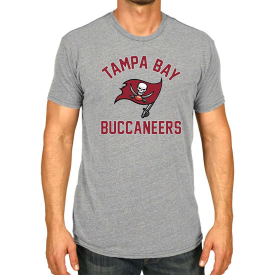 Picture of Team Fan Apparel NFL Adult Gameday T-Shirt - Cotton Blend - Tagless - Semi-Fitted - Unleash Your Team Spirit During Game Day (Tampa Bay Buccaneers - Gray, Adult X-Large)