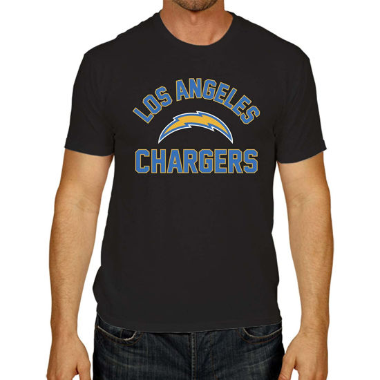 Picture of Team Fan Apparel NFL Adult Gameday T-Shirt - Cotton Blend - Tagless - Semi-Fitted - Unleash Your Team Spirit During Game Day (Los Angeles Chargers - Black, Adult Large)