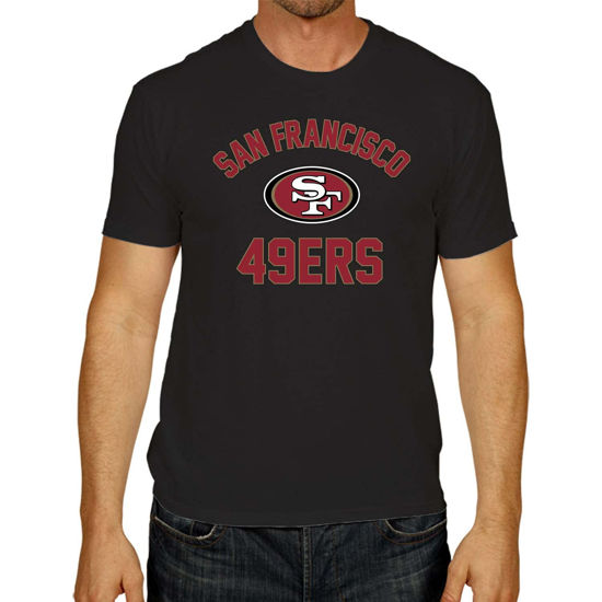 Picture of Team Fan Apparel NFL Adult Gameday T-Shirt - Cotton Blend - Tagless - Semi-Fitted - Unleash Your Team Spirit During Game Day (San Francisco 49ers - Black, Adult Medium)