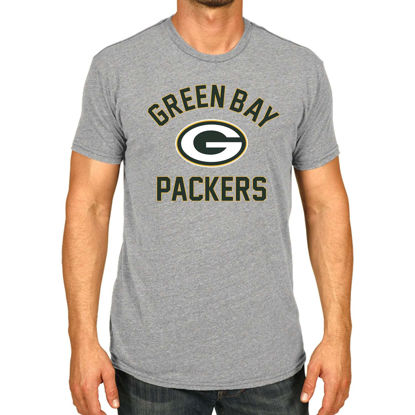 Picture of Team Fan Apparel NFL Adult Gameday T-Shirt - Cotton Blend - Tagless - Semi-Fitted - Unleash Your Team Spirit During Game Day (Green Bay Packers - Gray, Adult Large)