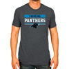 Picture of Team Fan Apparel NFL Adult Team Block Tagless T-Shirt - Cotton Blend - Charcoal - Perfect for Game Day - Comfort and Style (Carolina Panthers - Black, Adult Small)