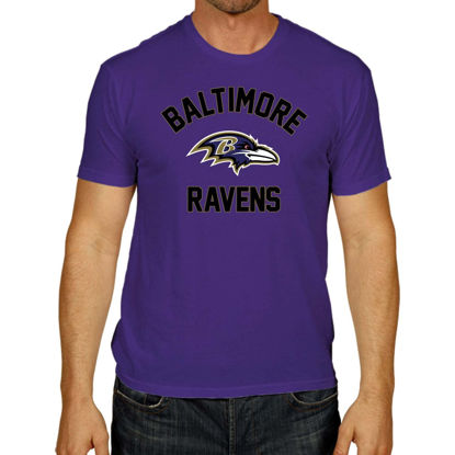 Picture of Team Fan Apparel NFL Adult Gameday T-Shirt - Cotton Blend - Tagless - Semi-Fitted - Unleash Your Team Spirit During Game Day (Baltimore Ravens - Purple, Adult Small)