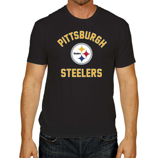 Picture of Team Fan Apparel NFL Adult Gameday T-Shirt - Cotton Blend - Tagless - Semi-Fitted - Unleash Your Team Spirit During Game Day (Pittsburgh Steelers - Black, Adult Large)