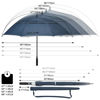 Picture of G4Free 72 Inch Automatic Open Golf Umbrella Extra Large Oversize Double Canopy Vented Windproof Waterproof Stick Umbrellas (Blue)