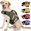 Picture of Kuoser Dog Life Jacket with Reflective Stripes, Adjustable High Visibility Dog Life Vest Ripstop Dog Lifesaver Pet Life Preserver with High Flotation Swimsuit for Small Medium and Large Dogs