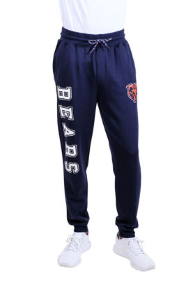 Picture of Ultra Game NFL Men's Super Soft Game Day Jogger Sweatpants, Chicago Bears, Team Color Stripe, X-Large