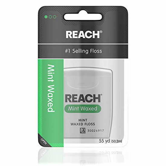 Picture of Reach Waxed Dental Floss, Mint, Mint, Mint, 1 Count Pack of 10