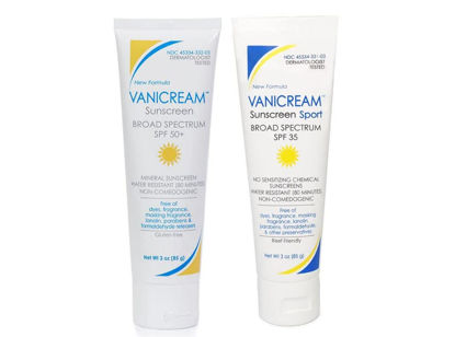 Picture of Vanicream Sunscreen Broad Spectrum SPF 50+, 3 Oz & Sunscreen Broad Spectrum SPF 35 Sport, 3 Oz