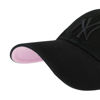 Picture of 47 MLB New York Yankees Ball Park Clean Up Adjustable Hat, Adult One Size Fits All (New York Yankees Black Black Pink)