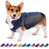 Picture of ThinkPet Dog Cold Weather Coats - Cozy Waterproof Windproof Reversible Winter Dog Jacket, Thick Padded Warm Coat Reflective Vest Clothes for Puppy Small Medium Large Dogs Dark Blue Dark Grey L