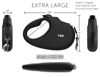 Picture of TUG Monochrome XL 360° Tangle-Free Retractable Dog Leash | 26 ft Strong Nylon Tape | One-Handed Brake, Pause, Lock (Extra Large, Black)