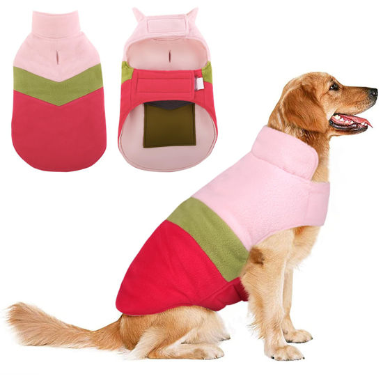 Picture of Dog Winter Coat, ASENKU Dog Jacket Plaid Reversible Dog Vest Waterproof Cold Weather Dog Clothes Pet Apparel for Small Medium Large Dogs