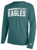 Picture of New Era mens NFL Measured Dri-Tek Long Sleeve Pro Football Tagless T-Shirt, Philadelphia Eagles Green, Large