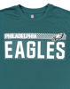 Picture of New Era mens NFL Measured Dri-Tek Long Sleeve Pro Football Tagless T-Shirt, Philadelphia Eagles Green, Large