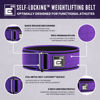 Picture of Self-Locking Weight Lifting Belt | Premium Weightlifting Belt for Serious Functional Fitness, Weight Lifting, and Olympic Lifting Athletes | (Medium, Purple)