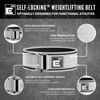 Picture of Self-Locking Weight Lifting Belt - Premium Weightlifting Belt for Serious Functional Fitness, Weight Lifting, and Olympic Lifting Athletes (Medium, White)