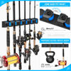 Picture of PLUSINNO Fishing Gifts for Men - V6 Vertical Fishing Rod/Pole Holders, Support Extra Large & Heavy Fishing Rod Combos, Fishing Rod Holders for Garage, Wall Mounted Fishing Rod Rack Storage