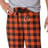 Picture of FOCO Cincinnati Bengals NFL Mens Buffalo Check Lounge Pants - XXL