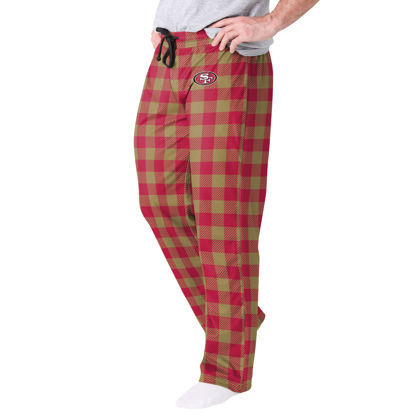 Picture of FOCO San Francisco 49ers NFL Mens Buffalo Check Lounge Pants - XXL