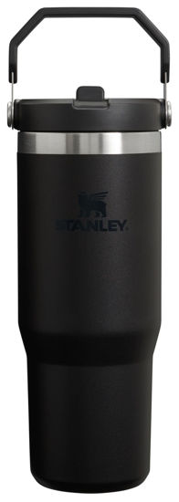 Picture of Stanley IceFlow Stainless Steel Tumbler - Vacuum Insulated Water Bottle for Home, Office or Car Reusable Cup with Straw Leak Resistant Flip Cold for 12 Hours or Iced for 2 Days, Black 2.0, 30oz