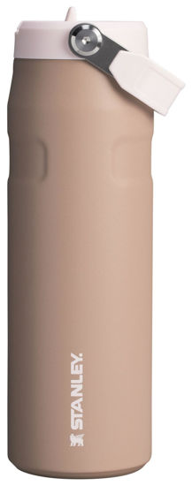 Picture of Stanley IceFlow Flip Straw 2.0 Water Bottle 24 OZ | Built-In Straw with Larger Opening | Lightweight & Leak-Resistant | Insulated Stainless Steel | BPA-Free | Almond Rose