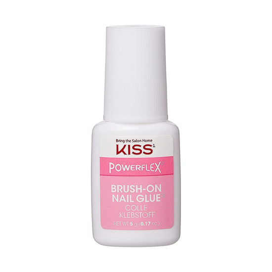 Picture of KISS PowerFlex Brush-On Nail Glue - Fast Drying Adhesive for Glue-On Nails & Repairs with Brush-On Applicator, Ideal for Tips & Wraps, Net Wt. 0.17 oz (12)