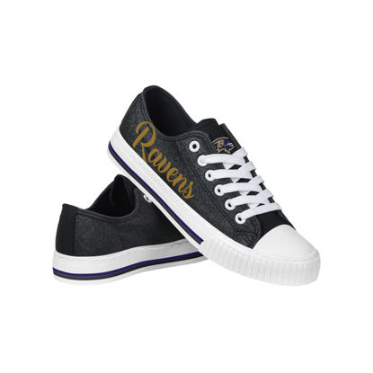 Picture of FOCO Baltimore Ravens NFL Womens Color Glitter Canvas Shoes - 7