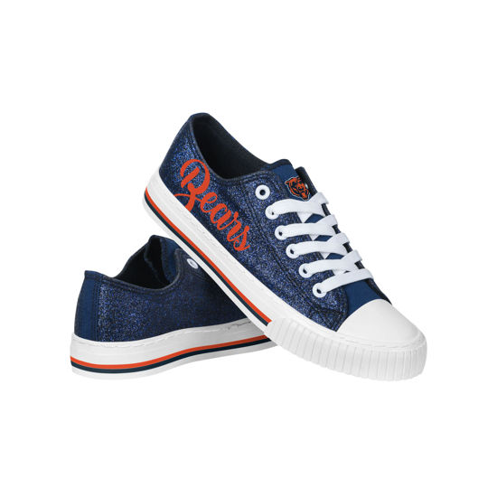 Picture of FOCO Chicago Bears NFL Womens Color Glitter Canvas Shoes - 7