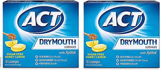 Picture of ACT Dry Mouth Lozenges with Xylitol, Sugar Free Honey-Lemon, 18 Count (1 Pack of 36 Count Honey-Lemon)