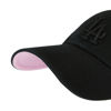 Picture of '47 Los Angeles Dodgers Ballpark Clean Up Dad Hat Baseball Cap - Black/Pink Bottom