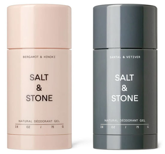 Picture of SALT & STONE Sensitive Skin Natural Deodorant Duo (2 Pack: Santal & Vetiver + Bergamot & Hinoki) | for Women & Men | Aluminum Free & Baking Soda Free | Free From Parabens & Sulfates (2.6 oz)