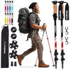 Picture of TrailBuddy Lightweight Trekking Poles - 2-pc Pack Adjustable Hiking or Walking Sticks - Strong Aircraft Aluminum - Quick Adjust Flip-Lock - Cork Grip, Padded Strap