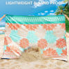 Picture of HIHOHO Beach Blanket Waterproof Sandproof Extra Large Beach Mat 79" X 83"/120"x108"for 1-8 Adults Quick Drying Durable Outdoor Picnic Mat for Beach Travel Camping Hiking