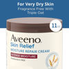 Picture of Aveeno Skin Relief Intense Moisture Repair Body Cream with Triple Oat & Shea Butter Formula, Helps Relieve & Restore Extra-Dry Skin with Long-Lasting Moisture, Fragrance-Free, 11 oz- Pack of 2