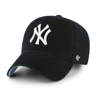 Picture of 47 MLB New York Yankees Ball Park Clean Up Adjustable Hat, Adult One Size Fits All (New York Yankees Black Blue)