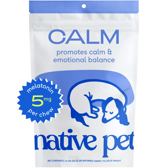 Picture of Native Pet Calm - Dog Calming Chews - Dog Melatonin for Small, Medium, Large Dogs - Melatonin for Dogs Sleep Aid - All-Natural Dog Calming Chews - Anxiety Relief Treats - Calming Dog Treats -120 Chews