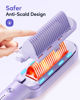 Picture of Wavytalk Hair Straightener Brush, Ionic Hair Straightening Comb for Women, Anti-Scald Ceramic Straightening Brush Fast Heating for Home Salon, Dual Voltage, Purple.