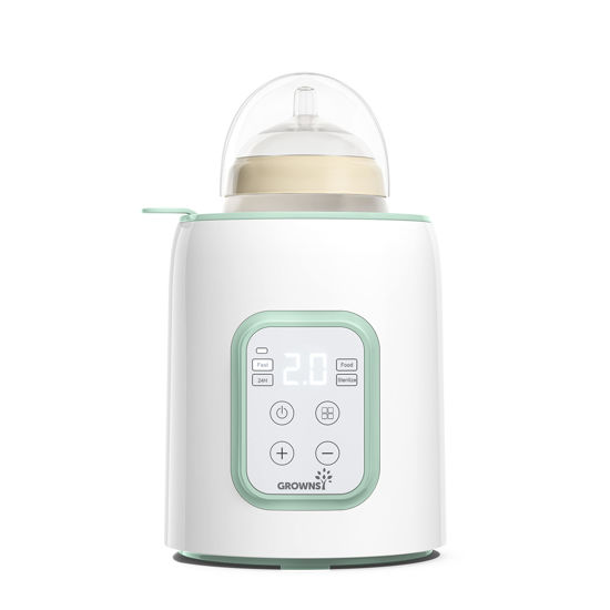 Picture of GROWNSY Baby Bottle Warmer, 8-in-1 Fast Baby Milk Warmer with Timer for Breastmilk or Formula, Accurate Temperature Control, 24H Keep, Food Heater&Defrost BPA-Free Bottle Warmer for All Bottles- Green