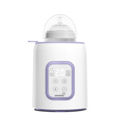 Picture of GROWNSY Bottle Warmer, 8-in-1 Fast Baby Bottle Warmer for Breastmilk or Formula, Smart Temperature Control and Automatic Shut-Off Milk Warmer, Baby Essentials for Newborn- Purple