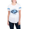 Picture of Ultra Game NFL Detroit Lions Womenss Soft Mesh Jersey Varsity Tee Shirt, White, Small