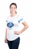 Picture of Ultra Game NFL Detroit Lions Womenss Soft Mesh Jersey Varsity Tee Shirt, White, Small