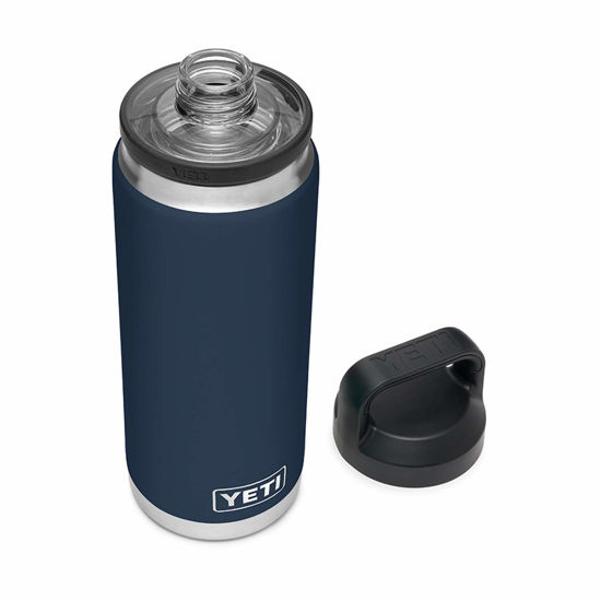 Picture of YETI Rambler 26 oz Bottle, Vacuum Insulated, Stainless Steel with Chug Cap, Navy