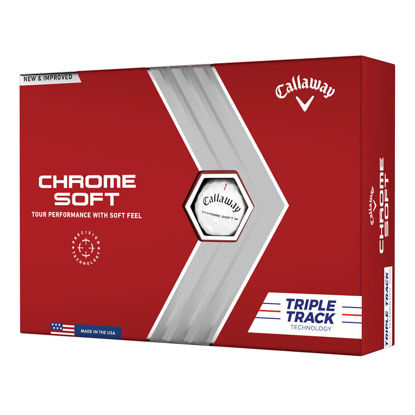 Picture of Callaway Golf 2022 Chrome Soft Golf Balls, Triple Track, White