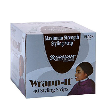 Picture of Wrapp-it Styling Strips for Natural Hair Wrap and Molded Styles by Graham Beauty (40 Strips)