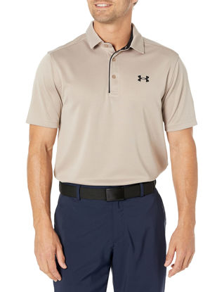 Picture of Under Armour Men's Tech Golf Polo , (236) Sahara / / Black , Medium