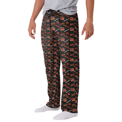 Picture of FOCO Cincinnati Bengals NFL Mens Repeat Print Lounge Pants - L