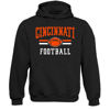 Picture of Cincinnati Retro Football Fans Vintage Men's Hoodie Sweatshirt (Black Hoodie, L)