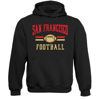 Picture of Xtreme Apparrel San Francisco Retro Football Fans Vintage Men's Hoodie Sweatshirt (Black Hoodie, XL)